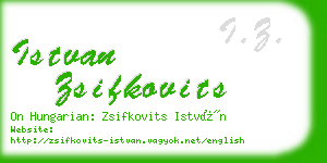 istvan zsifkovits business card